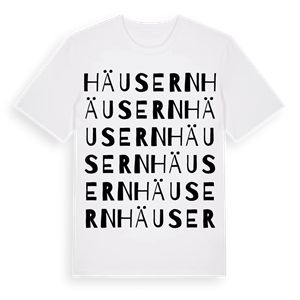 Häusern ordlek t-shirt – ekologisk bomull t-shirt från Pinshirt