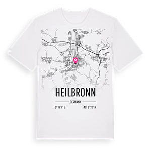 Heilbronn karta t-shirt – ekologisk bomull t-shirt från Pinshirt