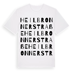 Heilbronner Straße ordlek t-shirt – ekologisk bomull t-shirt från Pinshirt