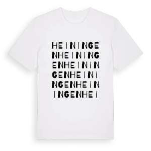 Heiningen ordlek t-shirt – ekologisk bomull t-shirt från Pinshirt