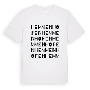 Hemmenhofen ordlek t-shirt – ekologisk bomull t-shirt från Pinshirt
