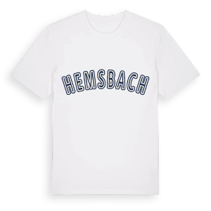 Hemsbach college t-shirt – ekologisk bomull t-shirt från Pinshirt