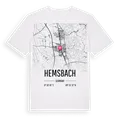 Hemsbach karta t-shirt