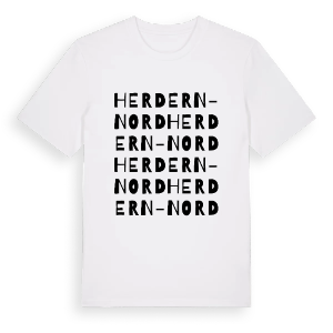 Herdern-Nord ordlek t-shirt – ekologisk bomull t-shirt från Pinshirt