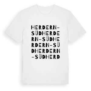 Herdern-Süd ordlek t-shirt – ekologisk bomull t-shirt från Pinshirt