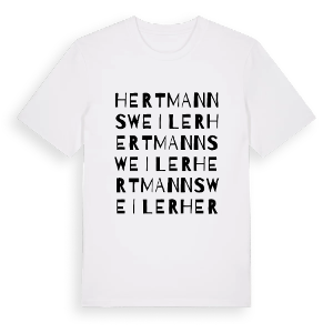 Hertmannsweiler ordlek t-shirt – ekologisk bomull t-shirt från Pinshirt