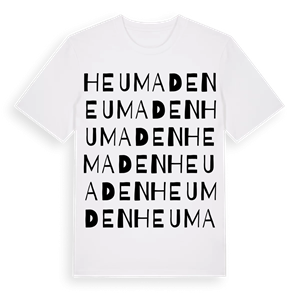 Heumaden ordlek t-shirt – ekologisk bomull t-shirt från Pinshirt