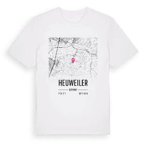 Heuweiler karta t-shirt – ekologisk bomull t-shirt från Pinshirt