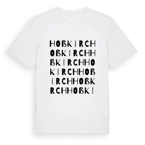 Hoßkirch ordlek t-shirt – ekologisk bomull t-shirt från Pinshirt