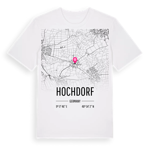 Hochdorf karta t-shirt – ekologisk bomull t-shirt från Pinshirt