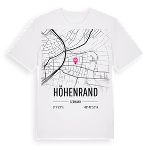 Höhenrand karta t-shirt – ekologisk bomull t-shirt från Pinshirt