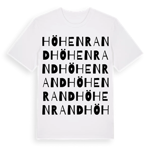 Höhenrand ordlek t-shirt – ekologisk bomull t-shirt från Pinshirt