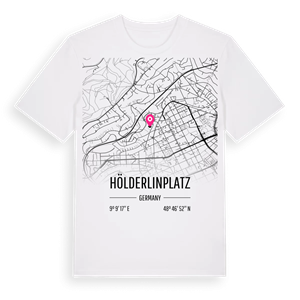 Hölderlinplatz karta t-shirt – ekologisk bomull t-shirt från Pinshirt