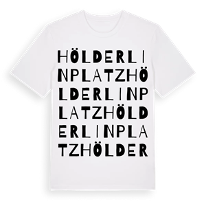 Hölderlinplatz ordlek t-shirt – ekologisk bomull t-shirt från Pinshirt
