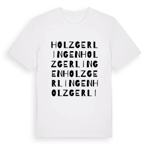 Holzgerlingen ordlek t-shirt – ekologisk bomull t-shirt från Pinshirt