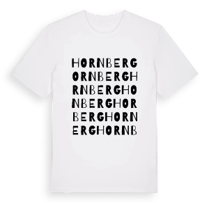Hornberg ordlek t-shirt – ekologisk bomull t-shirt från Pinshirt