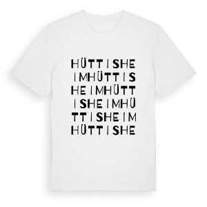 Hüttisheim ordlek t-shirt – ekologisk bomull t-shirt från Pinshirt