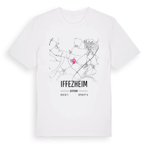 Iffezheim karta t-shirt – ekologisk bomull t-shirt från Pinshirt