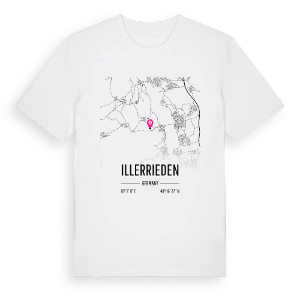Illerrieden karta t-shirt – ekologisk bomull t-shirt från Pinshirt