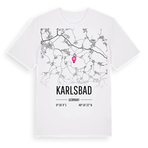 Karlsbad karta t-shirt – ekologisk bomull t-shirt från Pinshirt