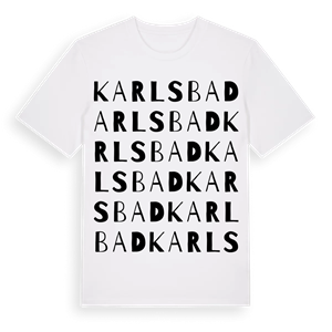 Karlsbad ordlek t-shirt – ekologisk bomull t-shirt från Pinshirt