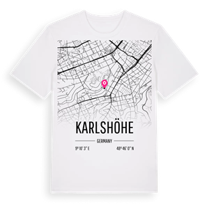 Karlshöhe karta t-shirt – ekologisk bomull t-shirt från Pinshirt