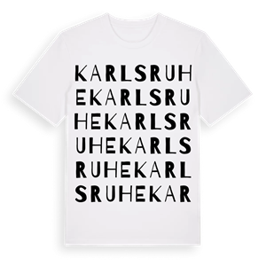 Karlsruhe ordlek t-shirt – ekologisk bomull t-shirt från Pinshirt