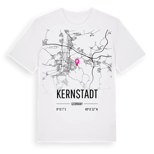 Kernstadt karta t-shirt – ekologisk bomull t-shirt från Pinshirt