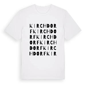 Kirchdorf ordlek t-shirt – ekologisk bomull t-shirt från Pinshirt