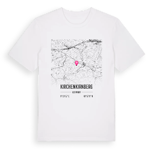 Kirchenkirnberg karta t-shirt – ekologisk bomull t-shirt från Pinshirt