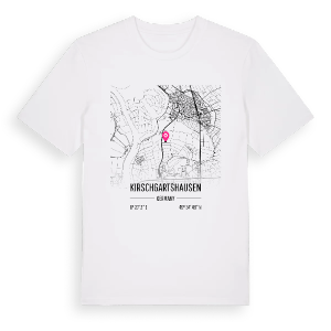 Kirschgartshausen karta t-shirt – ekologisk bomull t-shirt från Pinshirt