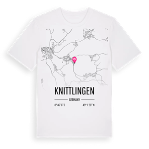 Knittlingen karta t-shirt – ekologisk bomull t-shirt från Pinshirt