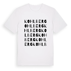 Kohlberg ordlek t-shirt – ekologisk bomull t-shirt från Pinshirt