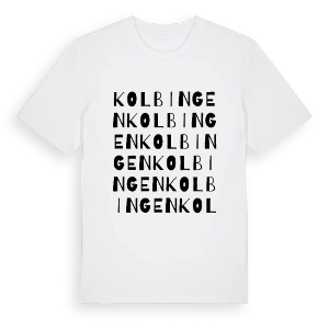 Kolbingen ordlek t-shirt – ekologisk bomull t-shirt från Pinshirt