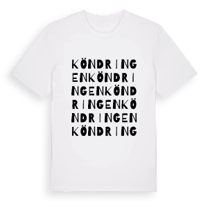 Köndringen ordlek t-shirt – ekologisk bomull t-shirt från Pinshirt