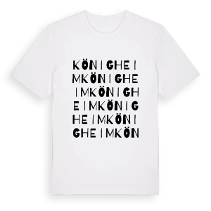 Königheim ordlek t-shirt – ekologisk bomull t-shirt från Pinshirt