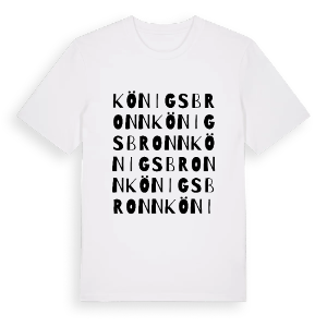 Königsbronn ordlek t-shirt – ekologisk bomull t-shirt från Pinshirt