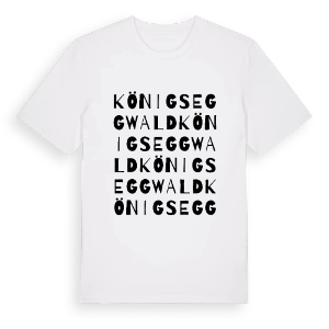 Königseggwald ordlek t-shirt – ekologisk bomull t-shirt från Pinshirt