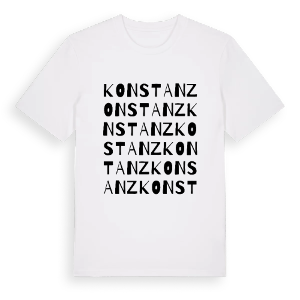 Konstanz ordlek t-shirt – ekologisk bomull t-shirt från Pinshirt