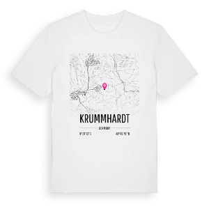 Krummhardt karta t-shirt – ekologisk bomull t-shirt från Pinshirt