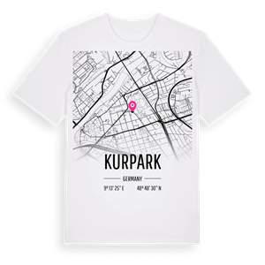 Kurpark karta t-shirt – ekologisk bomull t-shirt från Pinshirt