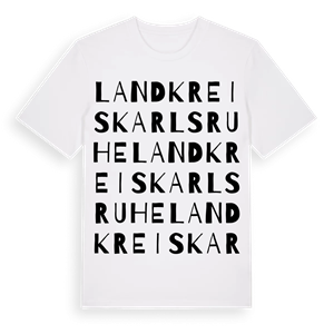 Landkreis Karlsruhe ordlek t-shirt – ekologisk bomull t-shirt från Pinshirt