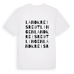 Landkreis Reutlingen ordlek t-shirt – ekologisk bomull t-shirt från Pinshirt