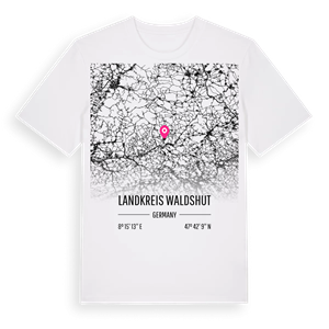 Landkreis Waldshut karta t-shirt – ekologisk bomull t-shirt från Pinshirt