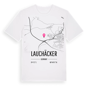Lauchäcker karta t-shirt – ekologisk bomull t-shirt från Pinshirt