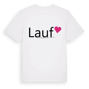 Lauf hjärta t-shirt – ekologisk bomull t-shirt från Pinshirt