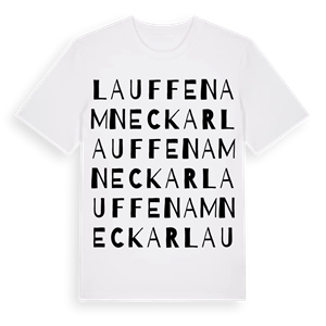 Lauffen am Neckar ordlek t-shirt – ekologisk bomull t-shirt från Pinshirt