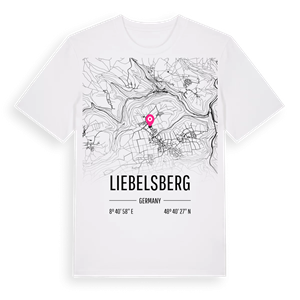 Liebelsberg karta t-shirt – ekologisk bomull t-shirt från Pinshirt