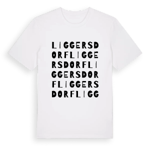 Liggersdorf ordlek t-shirt – ekologisk bomull t-shirt från Pinshirt