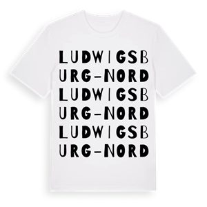 Ludwigsburg-Nord ordlek t-shirt – ekologisk bomull t-shirt från Pinshirt